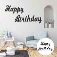 Pegatinas de pared de cumpleaños letrero feliz decoración del hogar letreros letras recortados