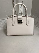 NUEVO Bolso de Mano Kate Spade Voyage Para Mujer Cuero Italiano Nuevo sin Etiquetas - Beige con Rosa Rubor