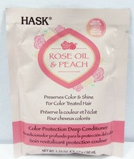 Acondicionador profundo Hask Color Protect tamaño de viaje aceite de rosa y melocotón 1,75 OZ
