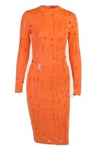 Maxi Vestido Para Mujer Manga Larga Hueco Midi Bodycon Conjunto - Grande