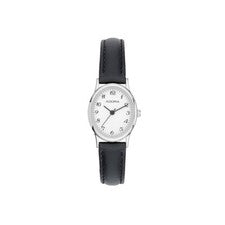 Adora Base Reloj de Mujer Cristal Mineral Análogo Carcasa Acero Inoxidable Plata