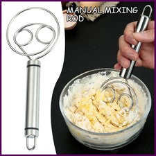 Batidor de masa, mezclador de pan, acero inoxidable, para pasteles, repostería,
