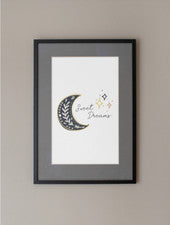 Impresión simple para decoración de pared para el hogar Sweet Dreams Boho Hippie