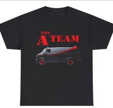 Camiseta A Team Van Negra Unisex NUEVA Estilo Retro Programa de TV Años 70 80 Mr. T