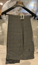 Pantalones de traje para hombre Enzo Tovare Brit AMF, estilo #E88012-3, talla 44/38R, gris-multi
