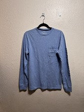 Camiseta de hombre Vineyard Vines vintage de ballena manga larga bolsillo talla XS logotipo grande