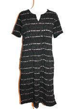 Vestido para mujer Ellen Tracy gris tie-dye cuello en V talla pequeña S nuevo sin etiquetas