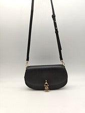 MICHAEL KORS Mila Bandolera Mujer Pequeña Solapa Cuero Liso en Negro