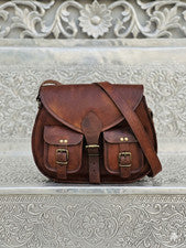 Bolso Tote Simple De Cuero De Cabra Para Mujer Nuevo Marrón
