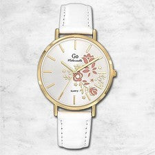 Girl Only Go Reloj de Pulsera Mujer Cuarzo de Piel Blanco