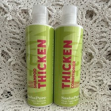 Champú y acondicionador SashaPure Thicken cuidado del cabello vegano limpio 12 fl oz