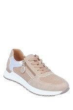 Damas Dr Keller Wide E Fit Nubuck Look Entrenador con Cremallera Lateral y Cordones,