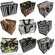 10+ DISEÑOS RECICLADO ECO DAMAS NIÑOS ALMUERZO COMPRAS VIAJE BOLSO DE MANO MANCHAS CEBRA