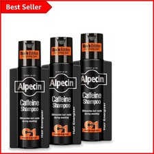 Champú Cafeína C1 Edición Negra - 3 x 250 ml - Cuidado del Cabello Hombre Alemán