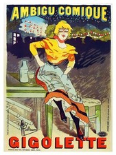 5220.Póster decorativo.Habitación interior pared arte decoración.Gigolette Nouveau