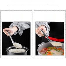 Cuchara de servir de acero inoxidable pulido con espejo para arroz y sopa 304 grados 23 cm