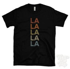 CAMISETA ESTILO RETRO REPETIDO LA Hombre y Mujer Novedad Genial Nombre Regalo