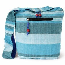 Tasche Schultertasche Baumwolle Türkis Umhängetasche Stofftasche Beutel Goa