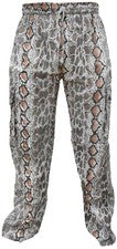 Serpiente Estampado Cargo Algodón Ligero Salón Moda Pantalones Vacaciones Rectos