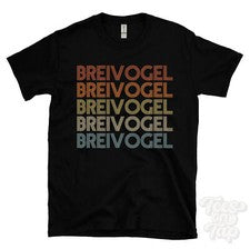 CAMISETA BREIVOGEL ESTILO RETRO REPETIDO Hombre y Mujer Novedad Genial Nombre Regalo