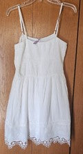 Vestido para mujer Alya Francesca’s talla L. blanco sin mangas diseño recortado con ojos