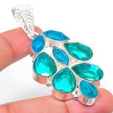 Indicolite Turmalina, Topacio Piedras Preciosas 925 Plata Esterlina Joyería C...