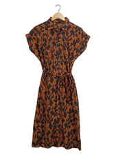 Vestido camisero mujer ONLY midi animal print botonadura multicolor talla 38