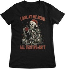 Hybris Damen T-Shirt All Festive & Sh*t Girly Tee SH-5-16149