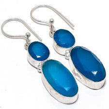 Pendiente de joyería de plata esterlina 925 hecho a mano con piedras...