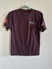 Camiseta Freedom Ranch Para Hombre Orgullo Mexicano Grande Granate/Negro Nueva Con Etiquetas