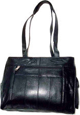 Mujer Cuero Bolso de Mano Monedero Nuevo Bolso de Mano Cuero Negro Bolso de Compras