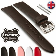 Correa de reloj de cuero de becerro fino para hombre mujer 8/10/12/14/16/18/20/22 mm de repuesto