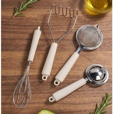 Juego de herramientas de cocina para batir huevos diseño de agarre ergonómico tamaño de almacenamiento compacto