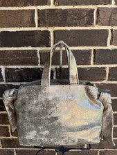 Bolso de cuero Frye Nora dorado metálico crema nuevo con etiquetas $278