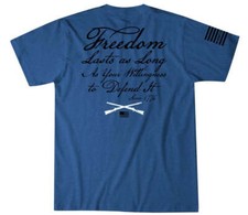 Camiseta estilo Howitzer para hombre Freedom Lasts militar gruñido MFG