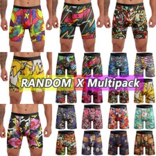 Hombres Ropa Interior Atlética Calzoncillos Boxer Pierna Larga Calzoncillos Suave GENIAL Ropa Interior Paquete de 3/6
