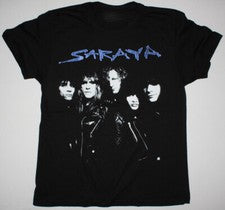 Camisa Negra De Colección SARAYA Banda Algodón Pesado Todas las Tallas Hombres Mujeres AP392