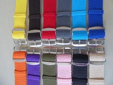Correa de reloj Perlon Strap muchos colores 12,14, 16, 18, 20, 22, 24 mm correa de reloj