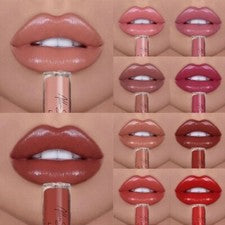 Brillo de labios líquido de larga duración impermeable brillo de labios de alta hidratación lápiz labial maquillaje