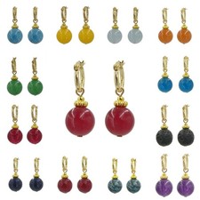 Pendientes de piedras preciosas plata de ley 925 criollos rubí esmeralda zafiro turquesa etc.