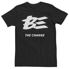 Camiseta Hombre Houston Blanca "BE THE CHANGE" Streetwear Estilo Negra Talla Pequeña