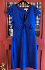 Vestido midi Siena para mujer azul real manga gorra cremallera trasera talla 6 nuevo con etiquetas precio de venta suger