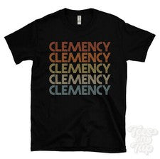 CAMISETA CLEMENCY ESTILO RETRO REPETIDO para hombre y mujer novedad genial nombre regalo