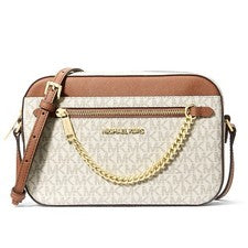 Bolso Bandolera MICHAEL KORS Mujer Pequeño Logo Firma Vainilla 35S1GTTC9B