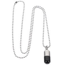 Collar colgante para mujer estuche de pastillas encanto frasco botella de perfume abrible