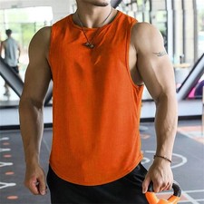 Camiseta Sin Mangas De Gimnasio Para Hombre Moda Deportiva De Malla Transpirable