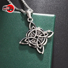 Nuevo Collar De Nudo Irelandés De Bruja De Acero Inoxidable Para hombres Moda