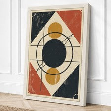 Impresión en lienzo geométrica circular arte de pared decoración del hogar listo para colgar