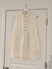 Nuevo con etiquetas Vestido/Encubrimiento de Natación Para Mujer Urban Outfitters Algodón Blanco Crujiente, Talla M/L