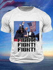 Camiseta Para Hombre Todos los Días Moda Callejera Para Hombre Manga Corta Top Trump 2024